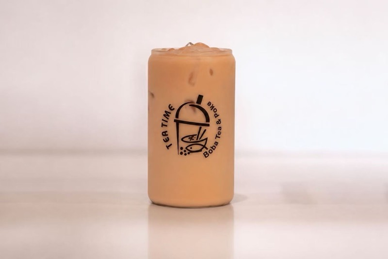 Black Milk Tea drink at Tea Time in Waco
