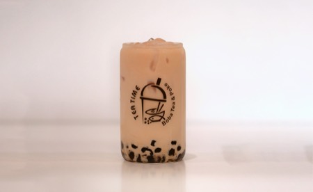 Green Milk Tea (Jasmine) drink at Tea Time in Waco