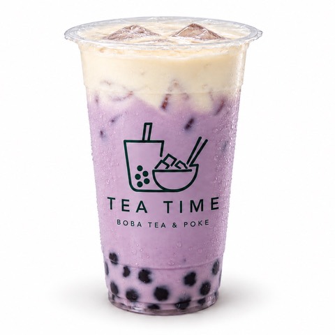 Sea Cloud Ube Taro Milk Tea drink at Tea Time in Waco