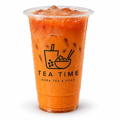 Thai Milk Tea drink at Tea Time in Waco